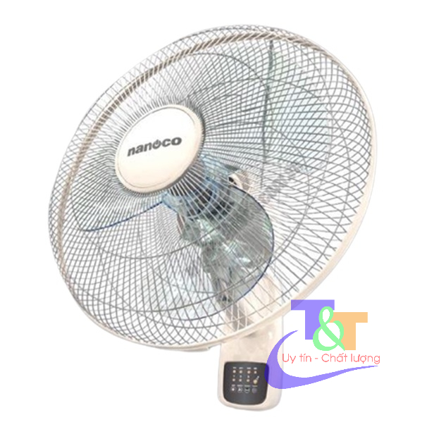 Quạt treo tường có remote Nanoco NWF1610RC-BE