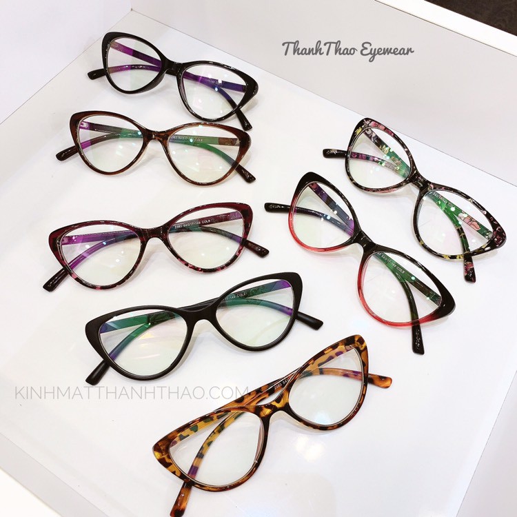 [ Clip Quay Thật] Gọng Kính Cận Nữ Mắt Mèo Nhựa Dẻo, Bền Nhiều Màu , Kính Mát  Giả Cận Thời Trang  -  ThanhThaoEyewear | BigBuy360 - bigbuy360.vn
