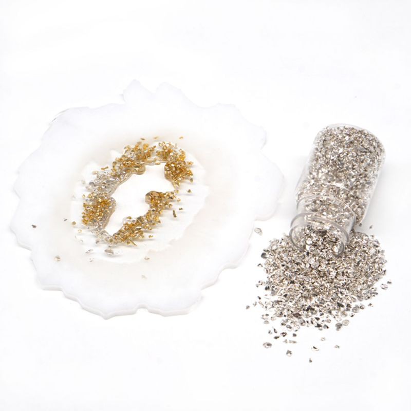 Chai đá kim loại vỡ vụn dùng làm trang sức từ nhựa resin UV DIY