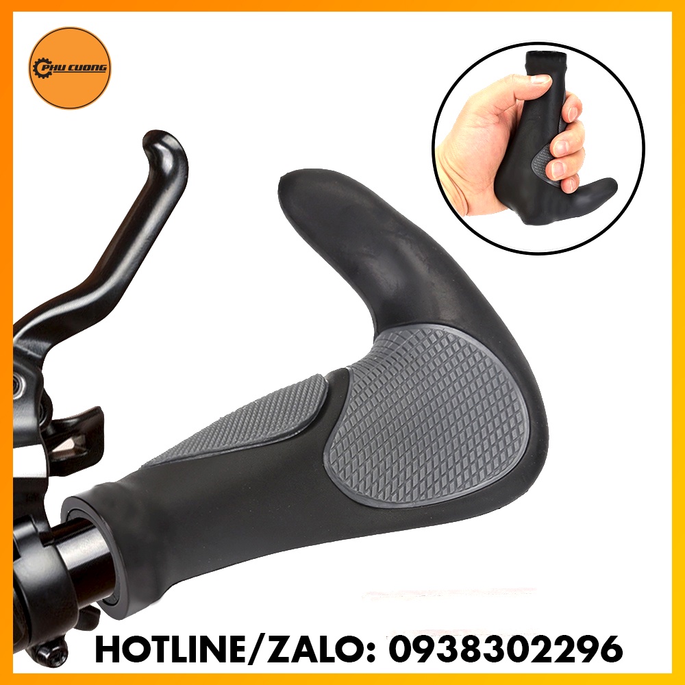 Tay nắm xe đạp thể thao có sừng chống mỏi , trơn tay - chống nước, chống trượt