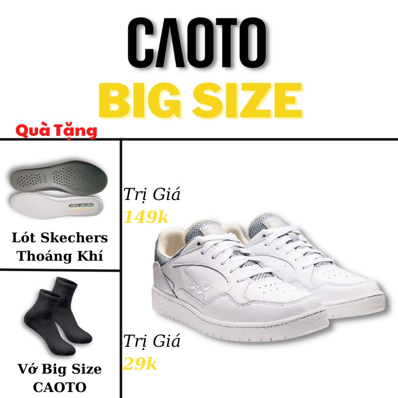 Giày Sneaker Asics Skycourt Đi Bộ Trắng Xám Size Lớn - Giày Sneaker Nam Size Lớn 45 46 47 48