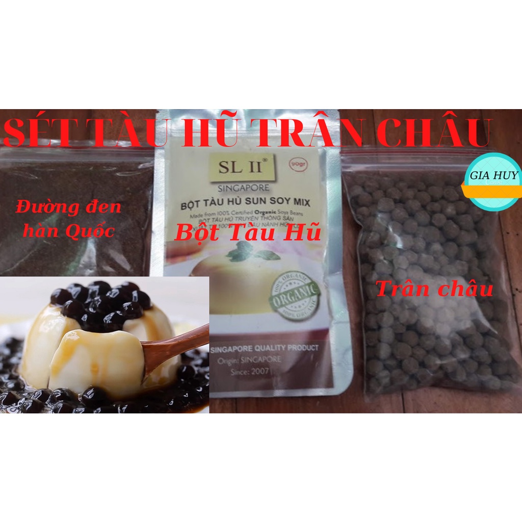 SÉT LÀM TÀU HŨ TRÂN CHÂU ĐƯỜNG ĐEN 600GR ( 6 - 8 chén)