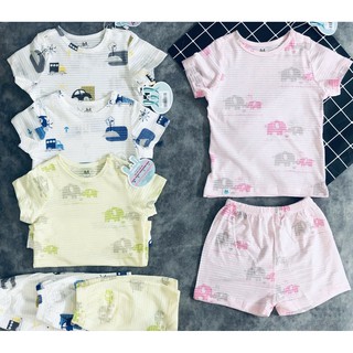 Bộ cotton giấy cộc tay cho bé trai/ bé gái