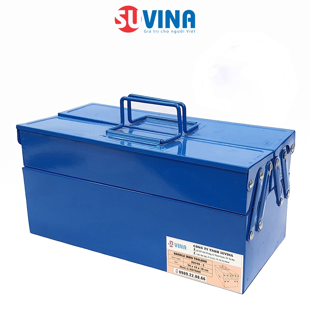 [Mã LTP50 giảm 50000 đơn 150000] Hộp đựng dụng cụ, đồ nghề đa năng SUVINA SU350-2 2 tầng 2 khay