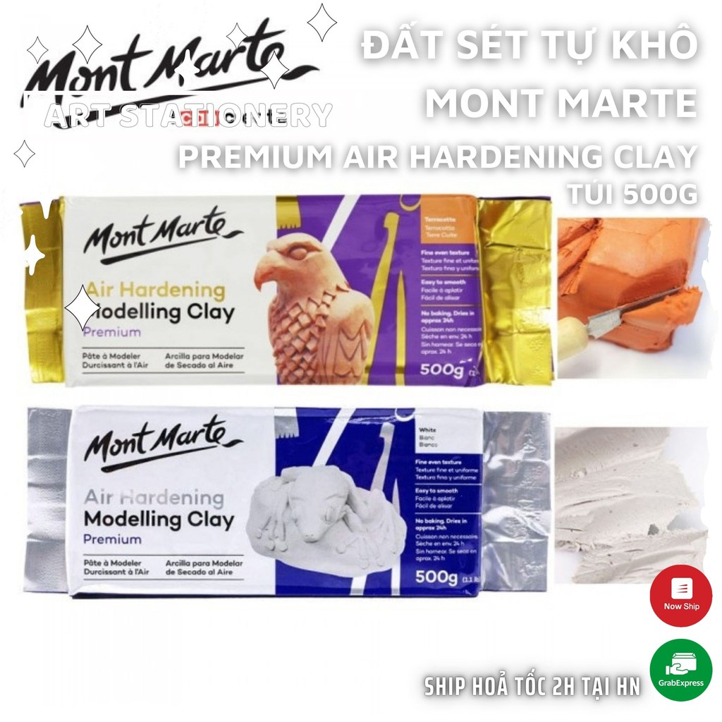 Đất sét tự khô Mont Marte 500G - Premiium Air Hardening Modelling Clay