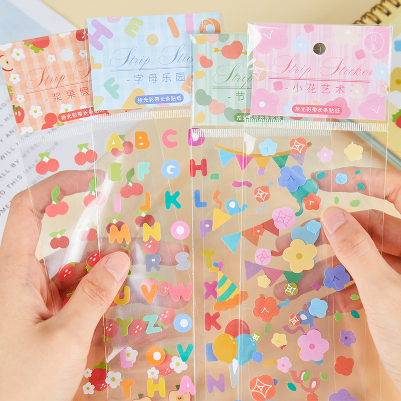 Flowertree Sticker Miếng dán nhiều màu sắc trang trí cho nhật ký