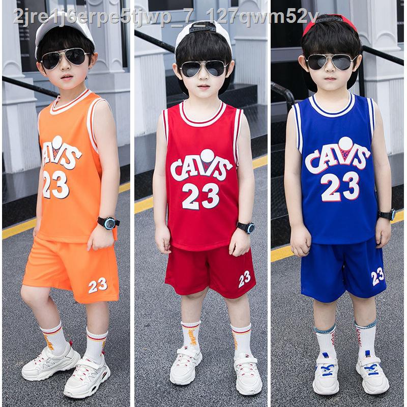 Bộ đồ trẻ em nam 2020 mẫu mới mùa hè đồng phục bóng rổ nhanh khô Phong cách phương Tây Phiên bản hàn quốc áo ves new