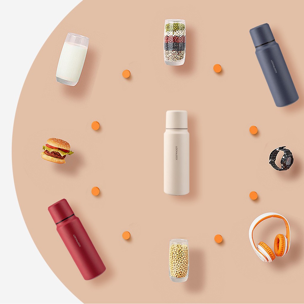 Bình giữ nhiệt Lock&Lock Heartwarming Vacuum Botte 500ml LHC1473 (3 màu) | BigBuy360 - bigbuy360.vn