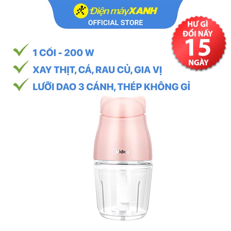 Máy xay thịt Midea MJ-BC200G 0.6 lít 200W xay thịt, cá, rau củ, gia vị - Chính hãng BH 12 tháng - Điện Máy Xanh Official