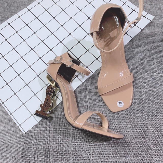 [Hot trend sỉ lẻ sz] Giày sandal cao gót Ys 8p quai ngang hành vnxk cao cấp