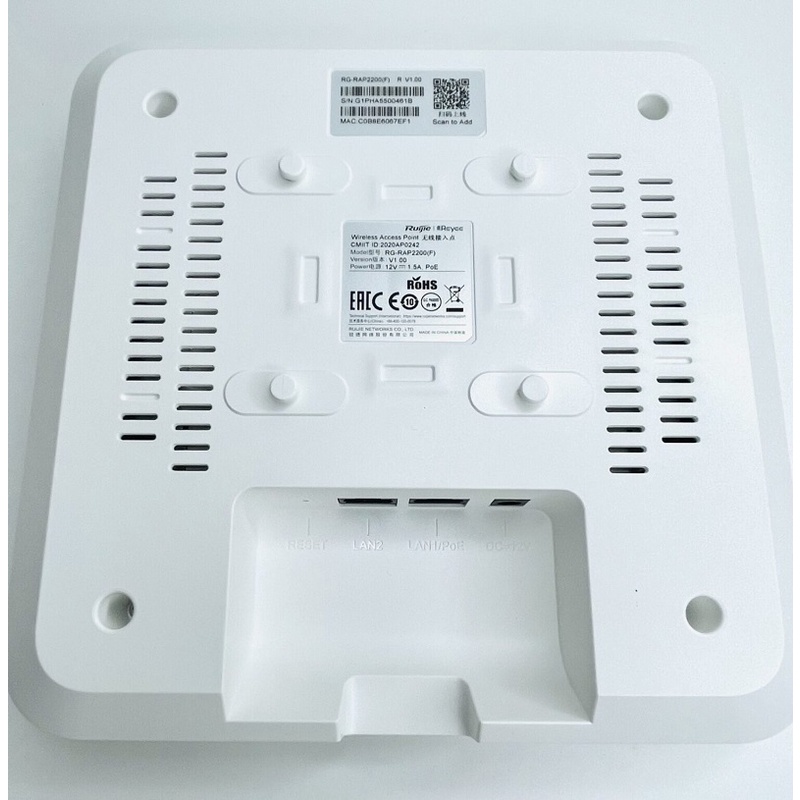 Bộ phát wifi ốp trầnRuijie Rg-Rap-2200f tốc độ 1267Mbp Dual Band, bộ phát wifi gắn tường 2 băng tần