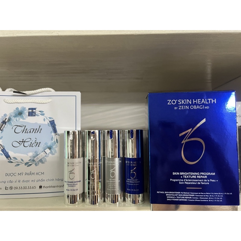 ✅  Bộ sản phẩm ZO Skin Brightening Program + Texture Repair 4 lọ x 30ml
