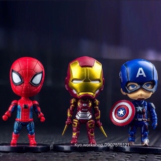 [Trọn bộ 6 con] Mô hình 6 hỗn hợp Chibi Marvel