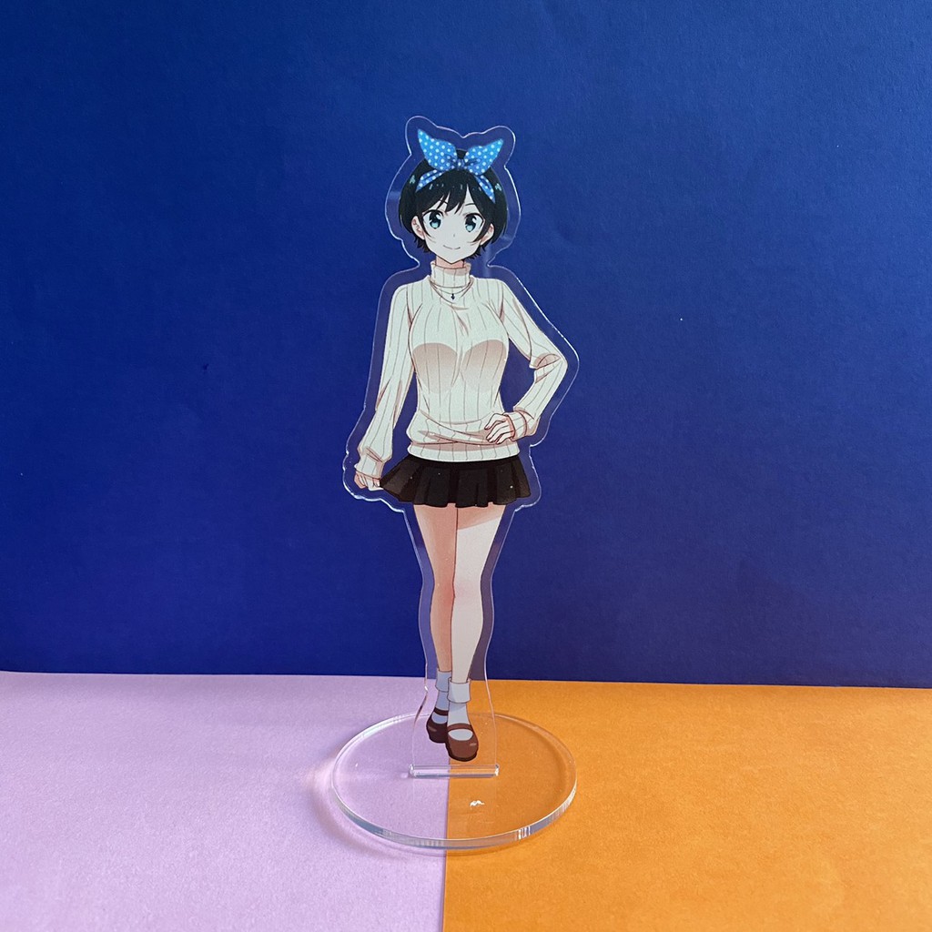 Mô hình mica standee nhân vật Kanojo Okarishimasu DỊCH VỤ THUÊ BẠN GÁI ver đứng in hình anime chibi trưng bày dễ thương