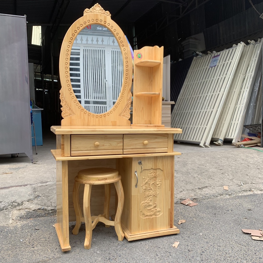 Bàn trang điểm gỗ thông cao cấp, bảo hành 2 năm freeship khu vực