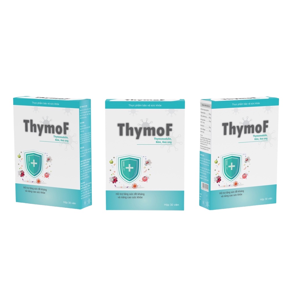 ThymoF giúp bổ sung Thymomodulin Kẽm hỗ trợ tăng cường sức đề kháng hộp 30 Viên