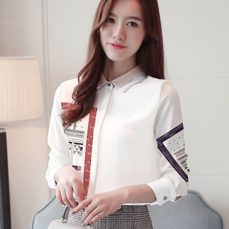Áo sơ mi nữ King168, chất lụa kate mềm mịn Mẫu Vq28