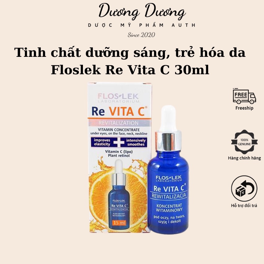 Tinh chất dưỡng sáng, trẻ hóa da Floslek Re Vita C 30ml