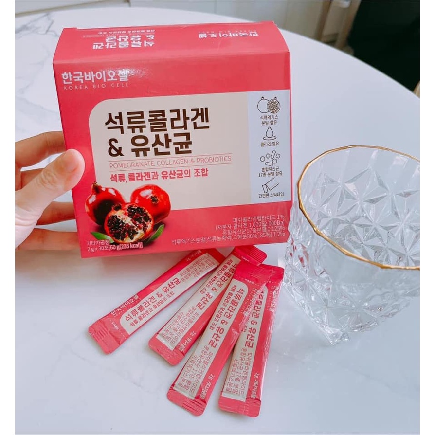 [DÙNG THỬ] 1 gói Bột Collagen Uống Lựu Đỏ KOREA BIO CELL Hàn Quốc
