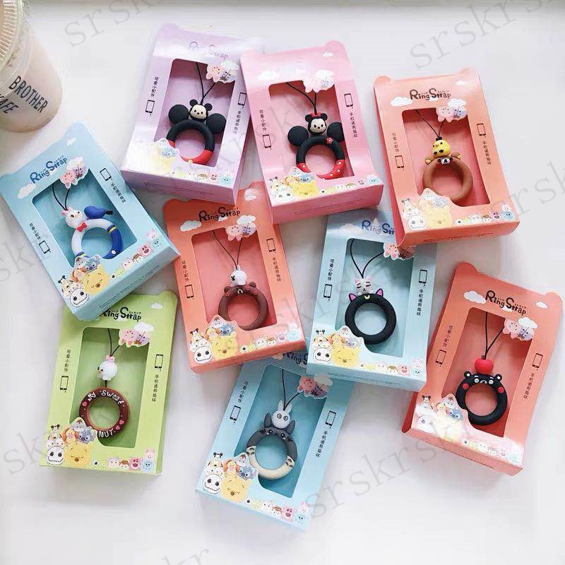 Dây Đeo Điện Thoại / Chìa Khóa / Camera Ba Chiều Bằng Silicon Họa Tiết Hoạt Hình Mickey Minnie Dễ Thương