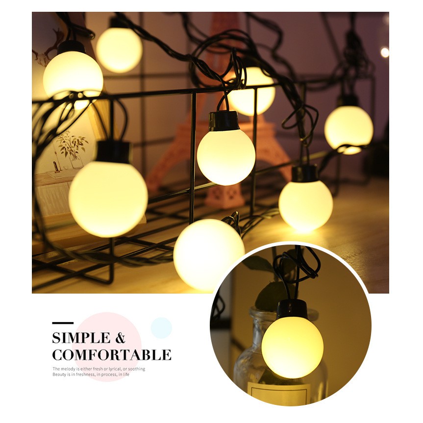 💥Giá Sỉ💥 Đèn led dây đen cherry ball bóng to trang trí ngoài trời, quán cafe, trang trí tiệc sinh nhật,