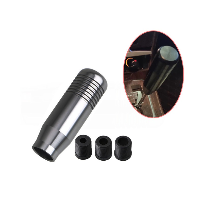 Tay nắm cần số xe hơi bằng hợp kim nhôm 8.5cm + 3 bộ điều hợp nhựa