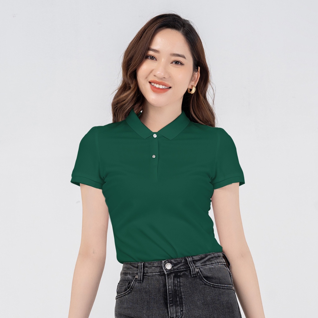 Áo polo Yody cho nữ chất liệu cotton tay ngắn kiểu dáng công sở có cổ bẻ APN5424