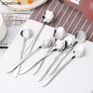 8pcs Flower Carved Mixing Mini S For S Tea Coffee