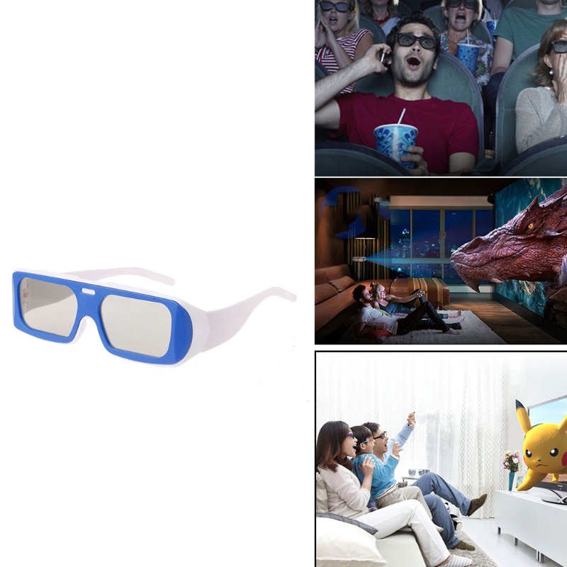 Mắt kính 3D phân cực cho hình ảnh sống động khi xem phim thiết kế gọng hai màu