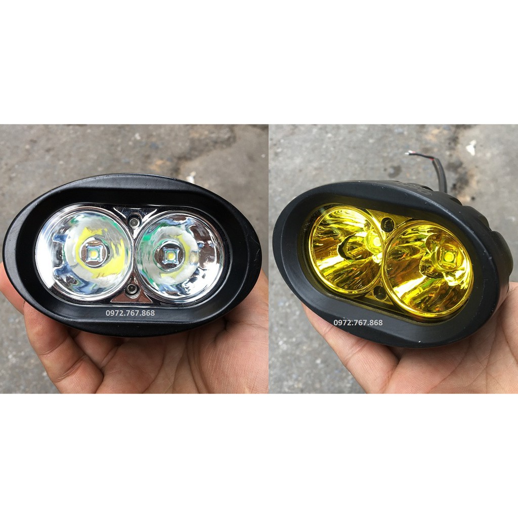 Đèn trợ sáng L2- 20w chip led Cree dùng điện 12v, 24v, 36v, 48v
