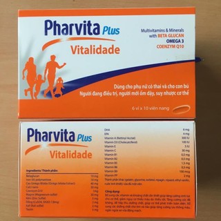 Viên bồi bổ sức khoẻ Pharvita Plus (hộp 60 viên)