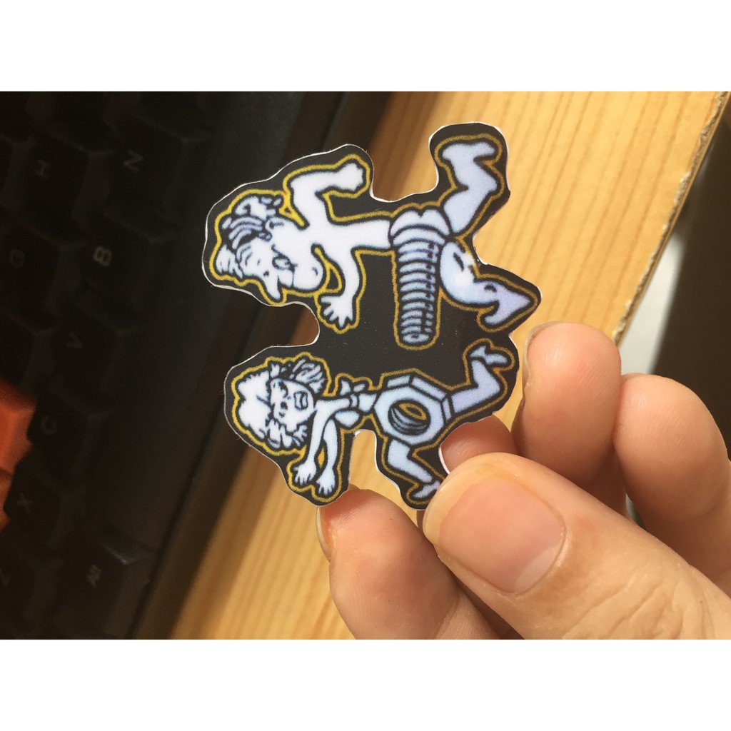 Logo ốc[4.9x4.2cm] Hình dán decal siêu dính, chống nước, tem đua trang trí | BigBuy360 - bigbuy360.vn