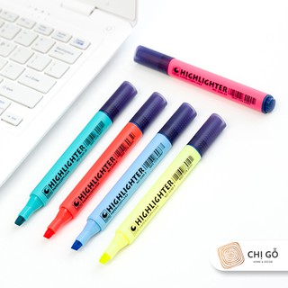 Bút highlight dạ quang nhiều màu Highlighter STA (1 cây) - Chị Gỗ