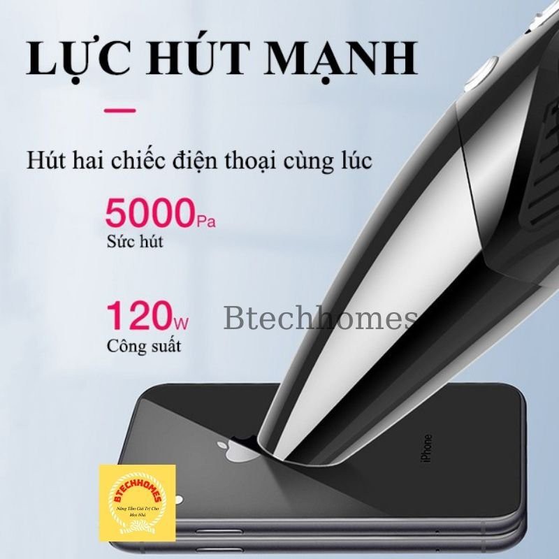 Máy Hút Bụi Ô Tô FREESHIP Máy Hút Bụi Cầm Tay Mini, Lực Hút Cực Mạnh Thuận Tiện Hút Bụi Ô tô, Nhà Cửa Sofa