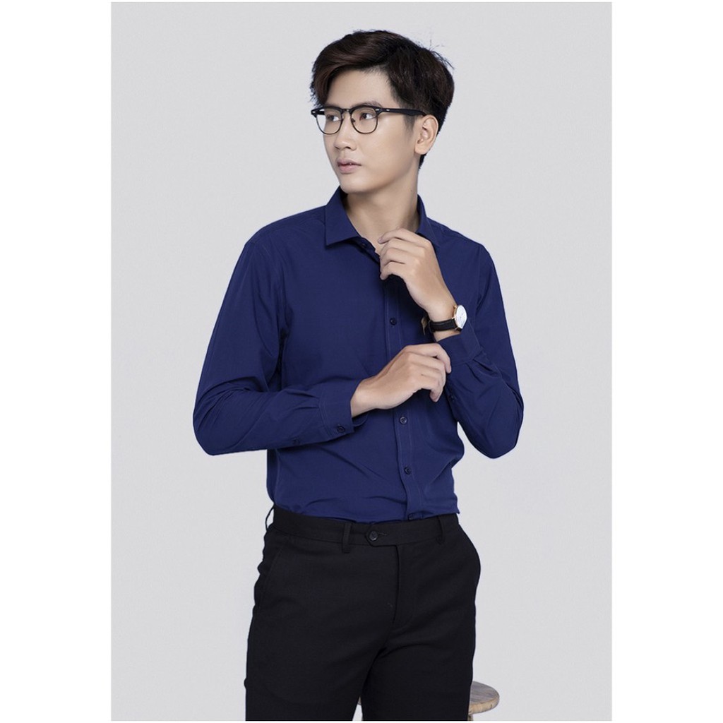 OWEN - Quần âu nam màu ĐEN dáng regular cạp tăng đơ co dãn