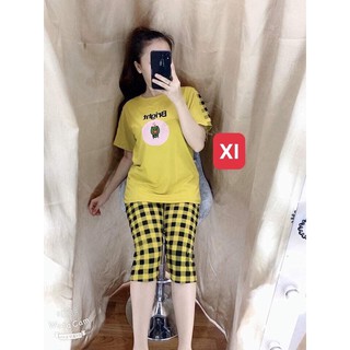 Đồ bộ thun cotton hoa lỡ sz 52- 57kg