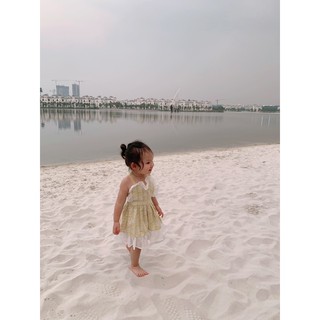 Yếm tim vàng Lennco cho bé gái(7-13kg)