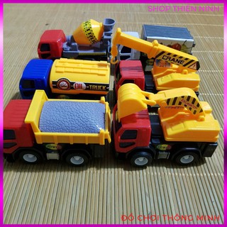Bộ 6 chiếc xe công trình bánh đà