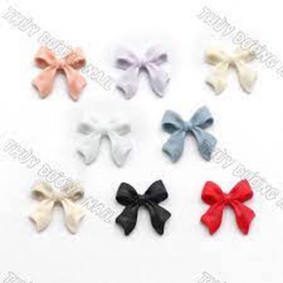 Charm nơ nhựa sét 10 cái  trang trí móng tay,charm đính móng mới