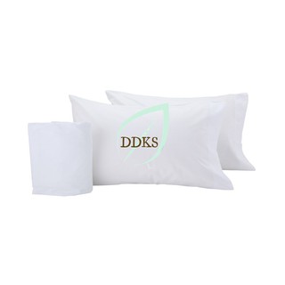Vỏ gối khách sạn hay áo bọc gối chất liệu cotton cvc T300 trắng trơn cao cấp [ size: 40x60, 50x70, 35x100 ]