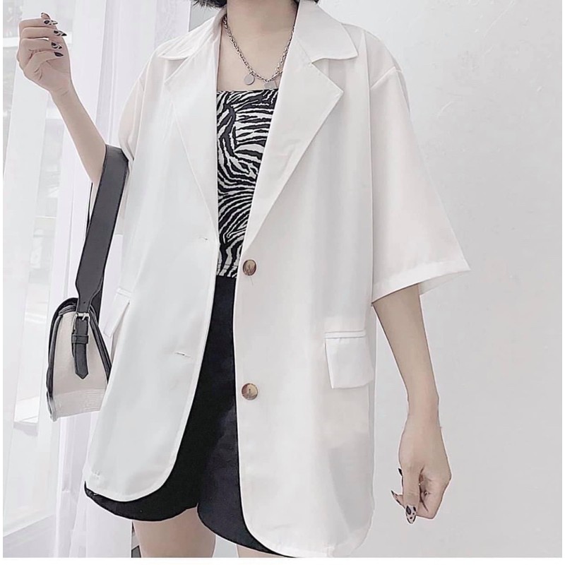 Vest - Blazer tay cộc nhiều màu có túi thật