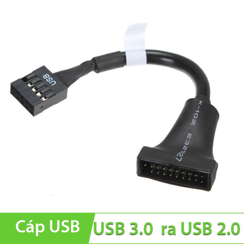 Cáp chuyển USB 2.0-9Pin Motherboard to USB 3.0-20Pin