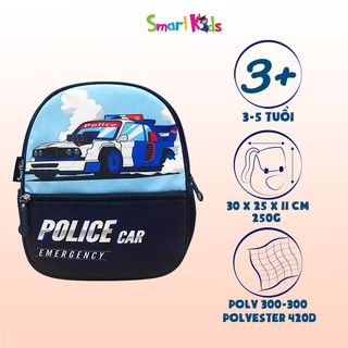Balo mẫu giáo B.bag Toy Station-Police Car Xanh đen dành cho bé 3-5 tuổi