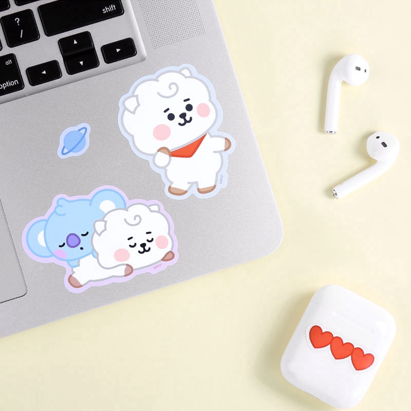 Miếng dán trang trí hình nhân vật BT21 BTS dễ thương