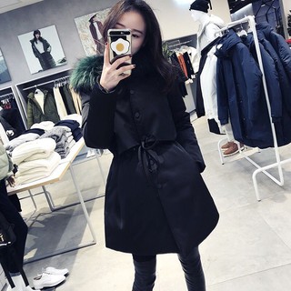 có sẵn Áo khoác cổ lông sang chảnh