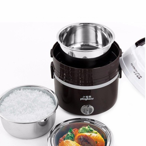 Bộ Hộp Cơm Giữ Nhiệt- Hộp cơm cắm điện - Hộp Cơm Giữ Nhiệt Cắm Điện Lõi Inox Hâm Nóng Thức An Nhanh