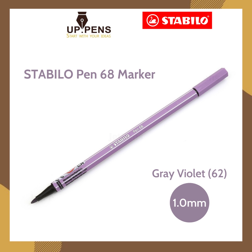 Bút lông màu Stabilo Pen 68 Marker – 1.0mm – Màu tím khói natural (Gray Violet – 62)