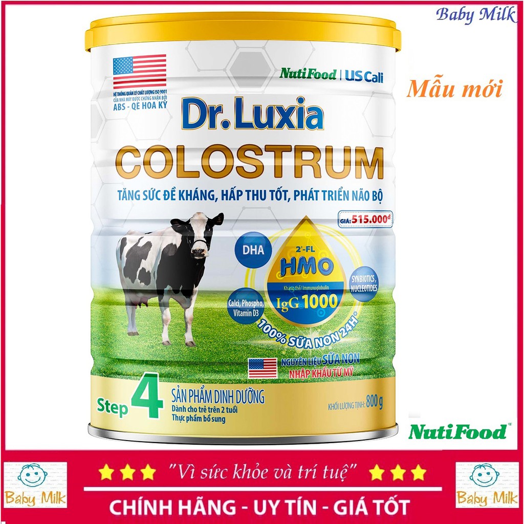 Sữa Dr.Luxia Colostrum số 2+, STEP 4 (800g)