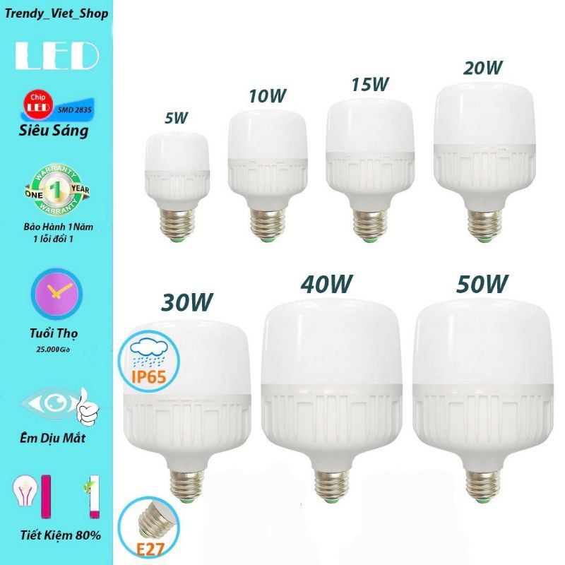 [Mã SR14MAY5 giảm 20K đơn 50K] [ Thanh lý] bóng trụ led các loại