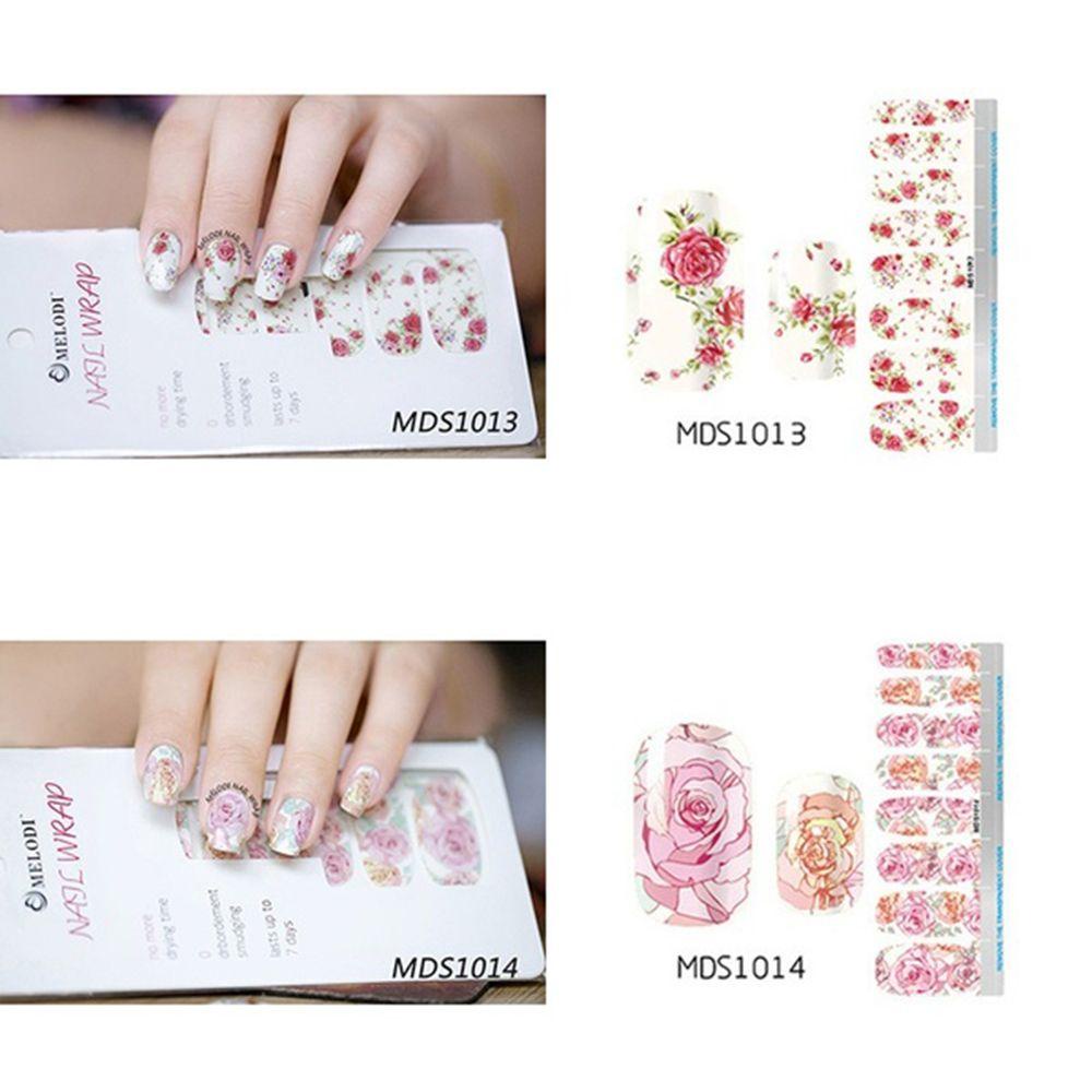 OCEANMAP Miếng Dán Trang Trí Móng Tay Toàn Diện Họa Tiết Cầu Vồng Xinh Xắn